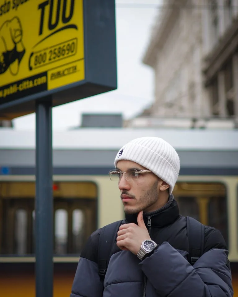 Adnane — street lifestyle portrait in urban Italy